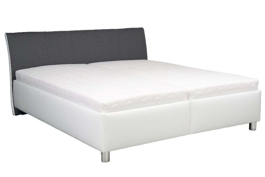 Manželská postel 160 cm Blanář Columbia (bílá) (s roštem a matrací NELLY)