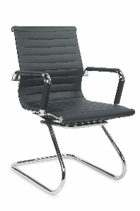 Konferenční židle Patrina skid (černá)