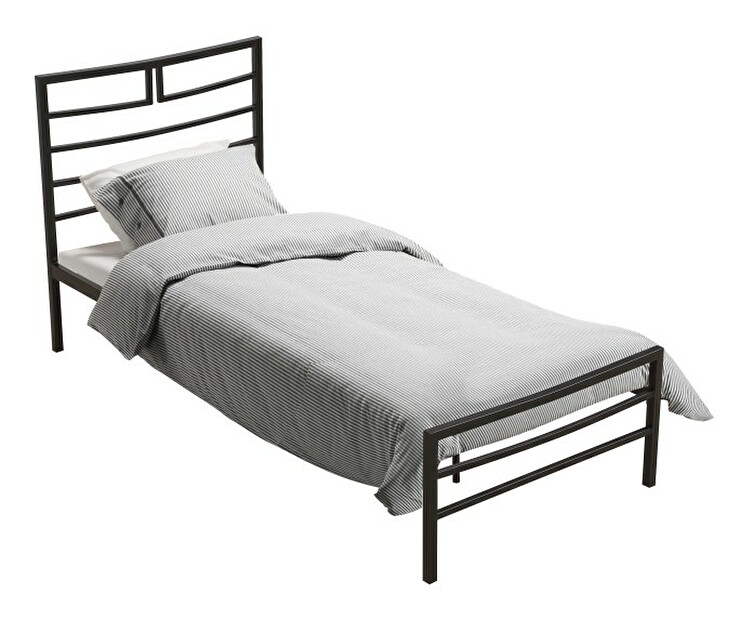 Jednolůžková postel 90 cm Dalia (s roštem) (černá)