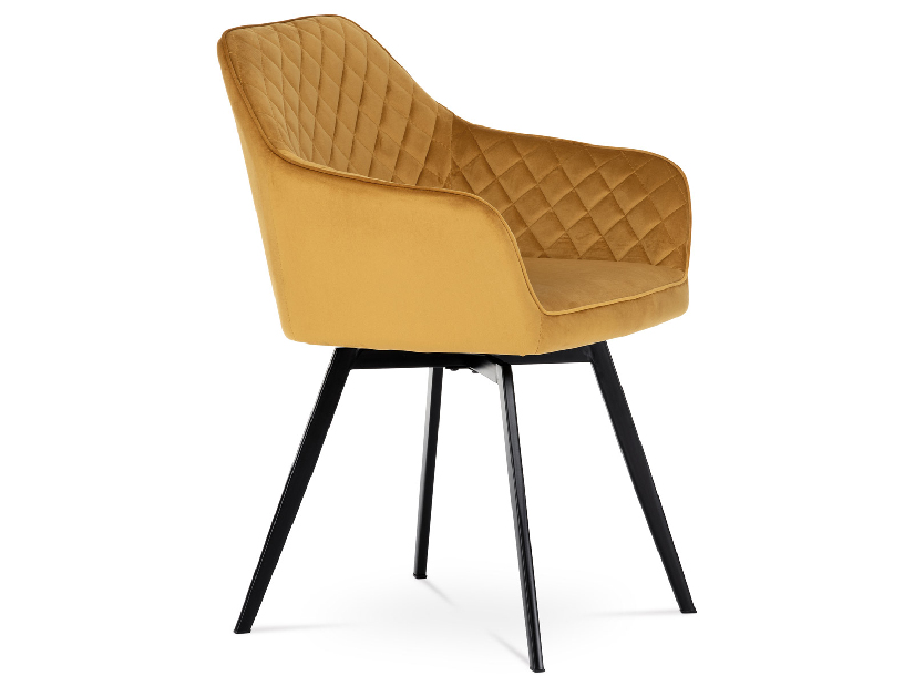 Jídelní židle Danarra-425-YEL4 (žlutá + černá) *výprodej