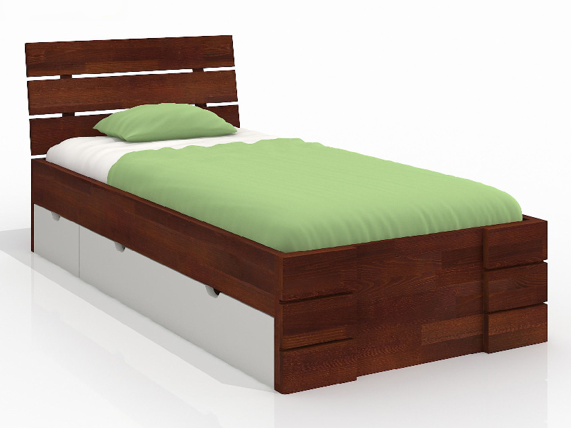 Jednolůžková postel 120 cm Naturlig Kids Lorenskog High Drawers (borovice) (s roštem)