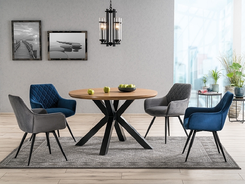 Jídelní židle Liana (námořnická modrá + černá)