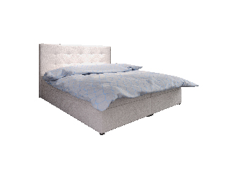 Manželská posteľ  Boxspring 140 cm Fade 1 (béžová) (s matracom a úložným priestorom)