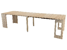 Rozkládací jídelní stůl 60-300 cm Raye (dub + dub) (pro 8 a více osob)