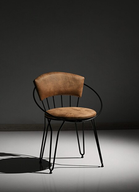 Set 2 židlí Isolda (Černá + Béžová)