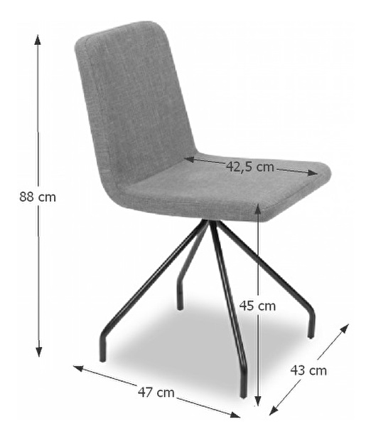 Jídelní židle Talip (šedá)