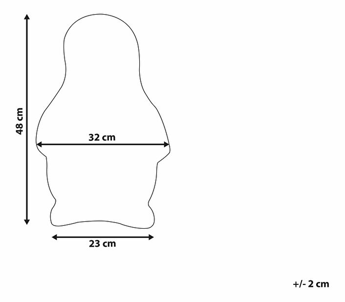 Polštář 32x48 cm HARAB (černá + bílá)