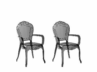 Set 2 ks. jídelních židlí VITTON II (černá)