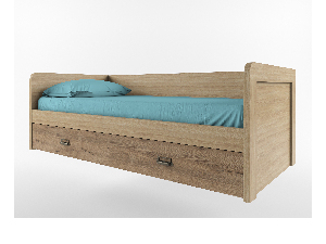 Jednolůžková postel 90 cm Danica (madura + dub wellington) (s roštem)