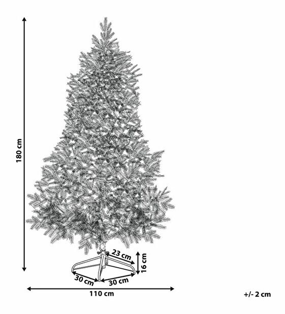 Umělý vánoční stromek 180 cm TOMMO (bílá)