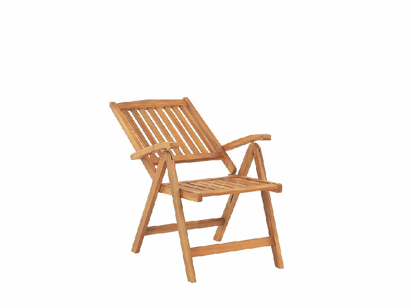 Set 2 ks. zahradních židlí Jakarta (světlé dřevo) (s polštáři)