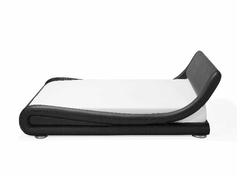 Manželská postel 160 cm AVENUE (s vodní matrací) (černá)