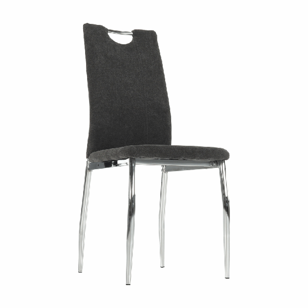 Jídelní židle Odile new (hnědošedá + chrom)