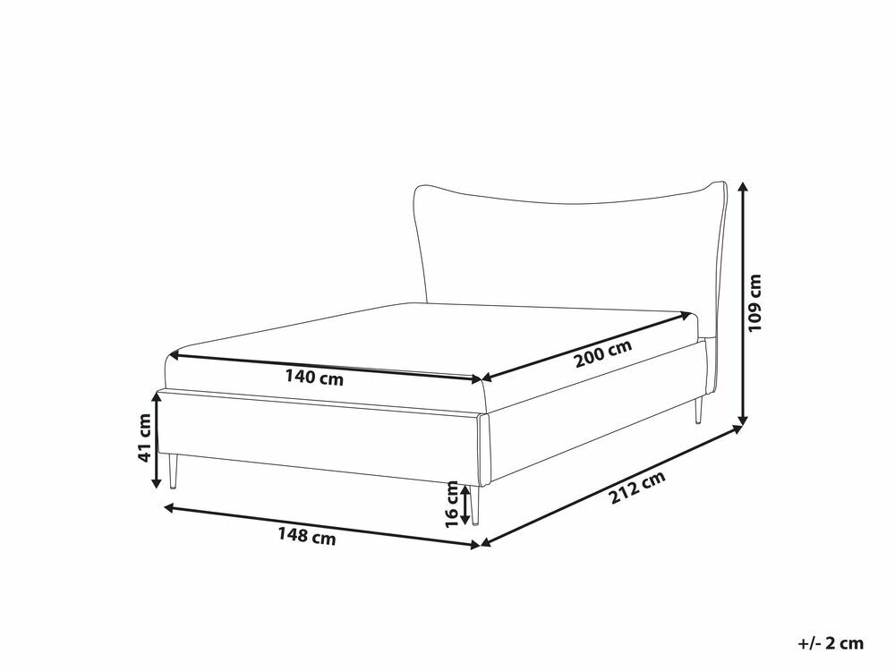 Manželská postel 140 cm Chaza (sivobéžová)