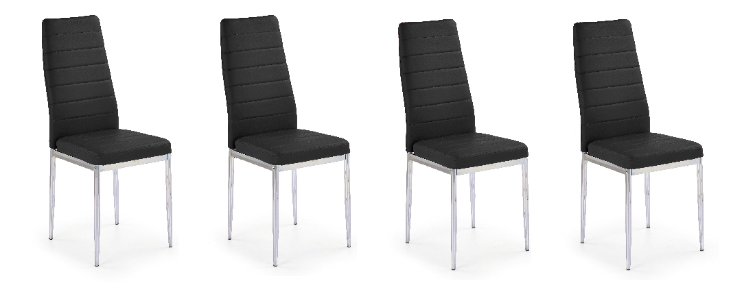 Set 4ks jídelních židlí K70C-NEW (chromová + černá) * výprodej
