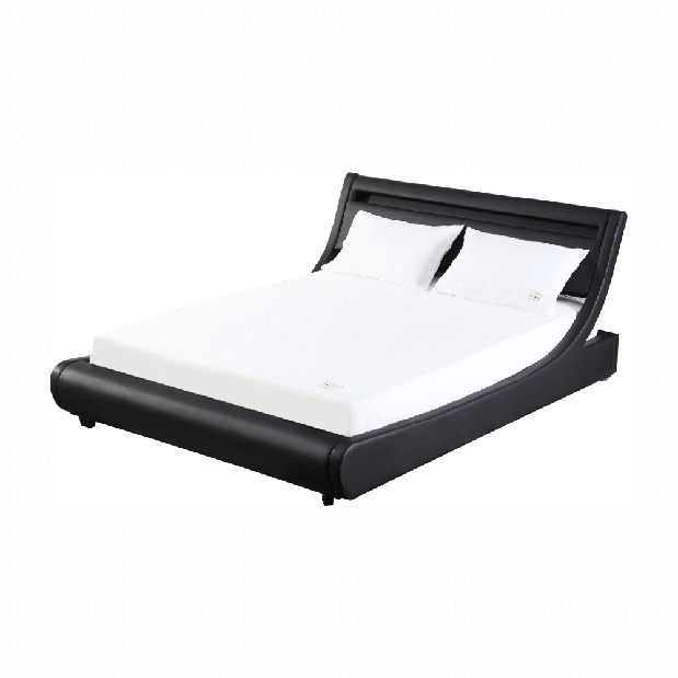 Manželská postel 160 cm Filina (černá) (s roštem) *výprodej