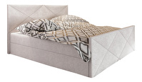 Manželská posteľ  Boxspring 160 cm Milagros 4 (béžová) (s matracom a úložným priestorom)