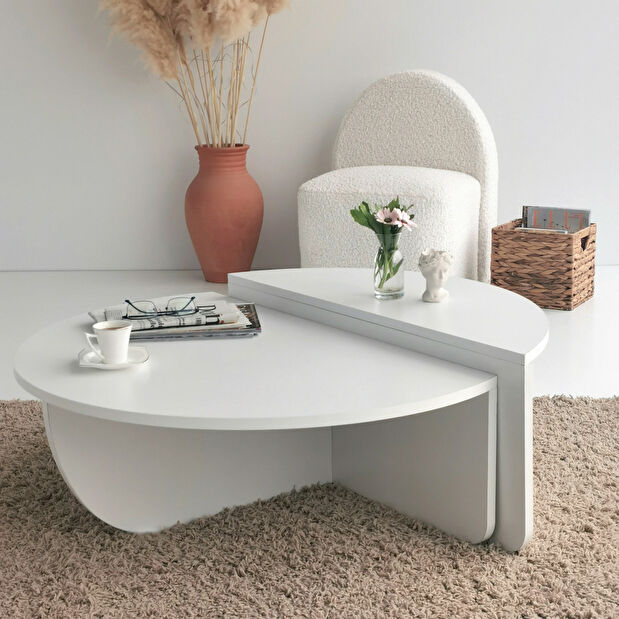 Konferenční stolek Podi (bílá)