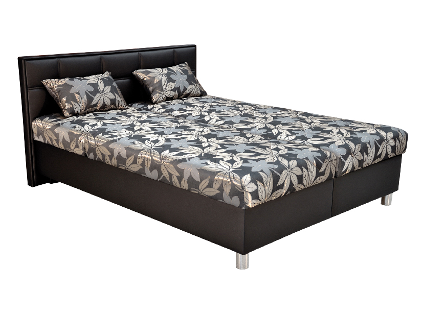 Manželská postel 180 cm Blanář Belfast (šedá + černá) (s rošty a matracemi) *výprodej