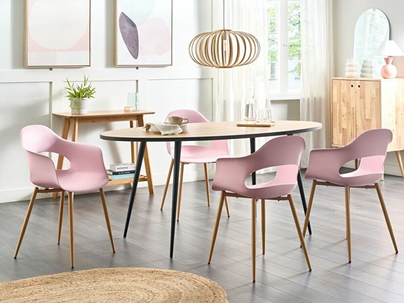 Set 2 ks jídelních židlí Unika (růžová)