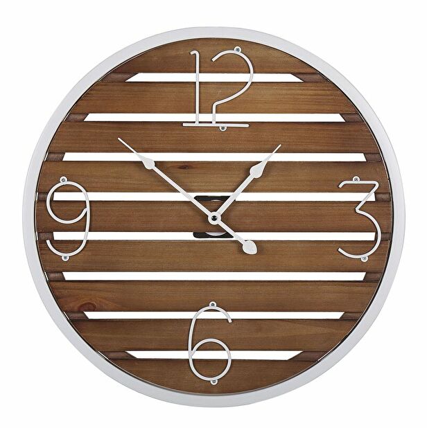Nástěnné hodiny ø 50 cm Achrome (tmavé dřevo)