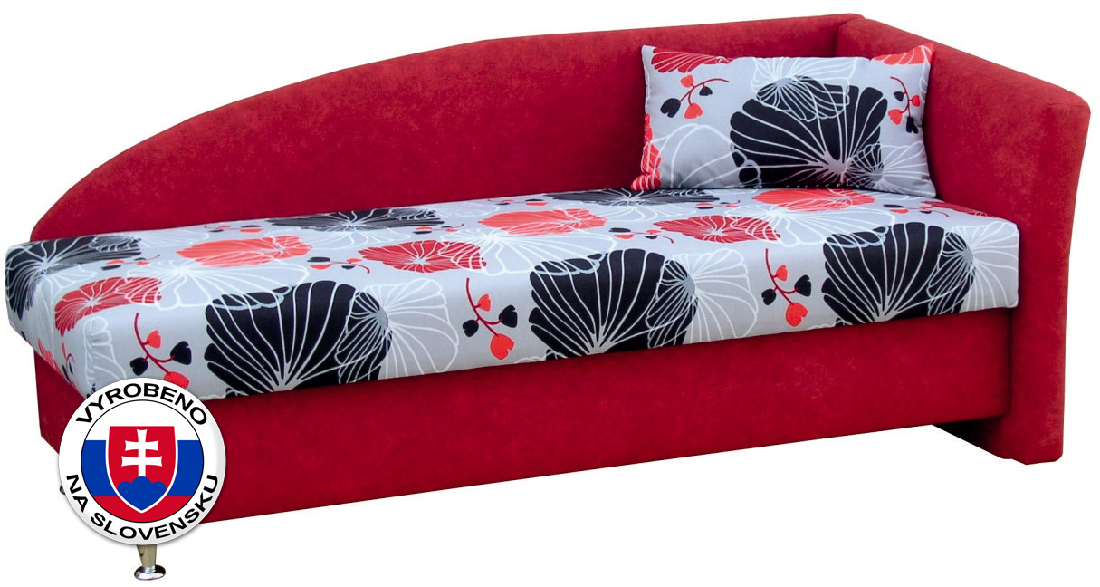 Jednolůžková postel 80 cm Felix červená (P) (s matrací)