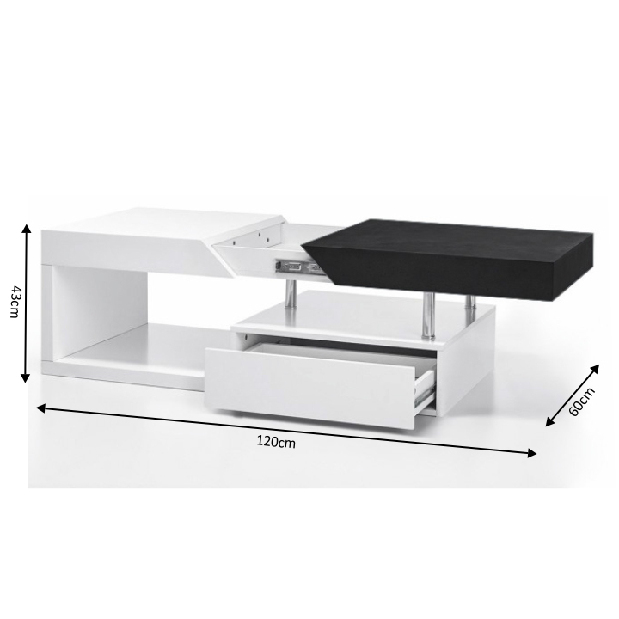 Konferenční stolek Melida (černá)