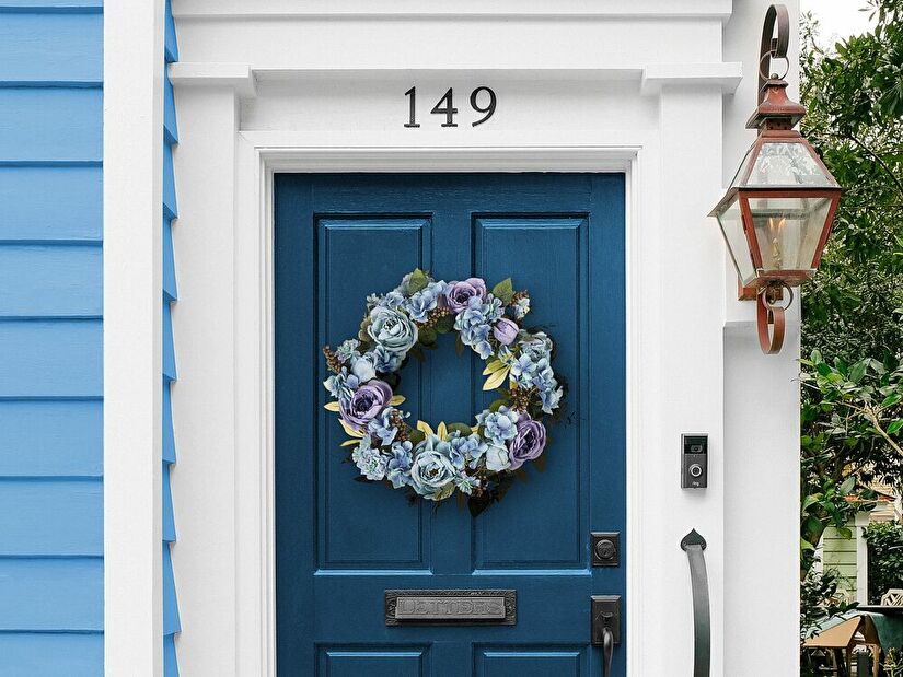 Věnec na dveře ø 50 cm Gilbert (modrá)