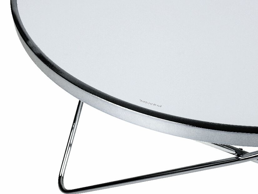 Konferenční stolek Meredith (bílý a stříbrný)
