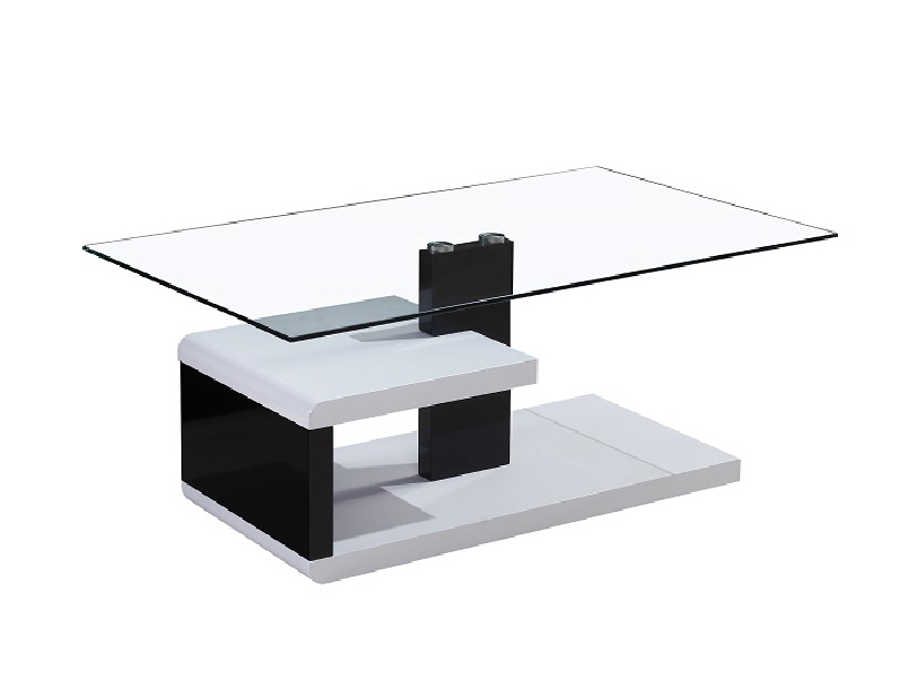 Konferenční stolek Lars (bílá + černá)