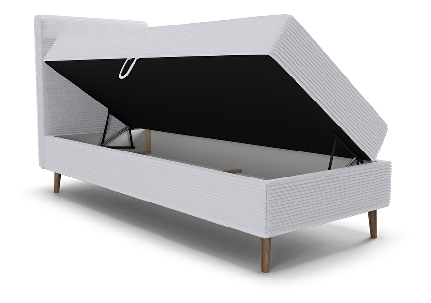 Jednolůžková postel 90 cm Napoli Comfort (šedá) (s roštem, bez úl. prostoru)