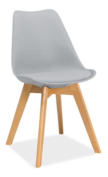 Jídelní židle Kim (šedá + buk)