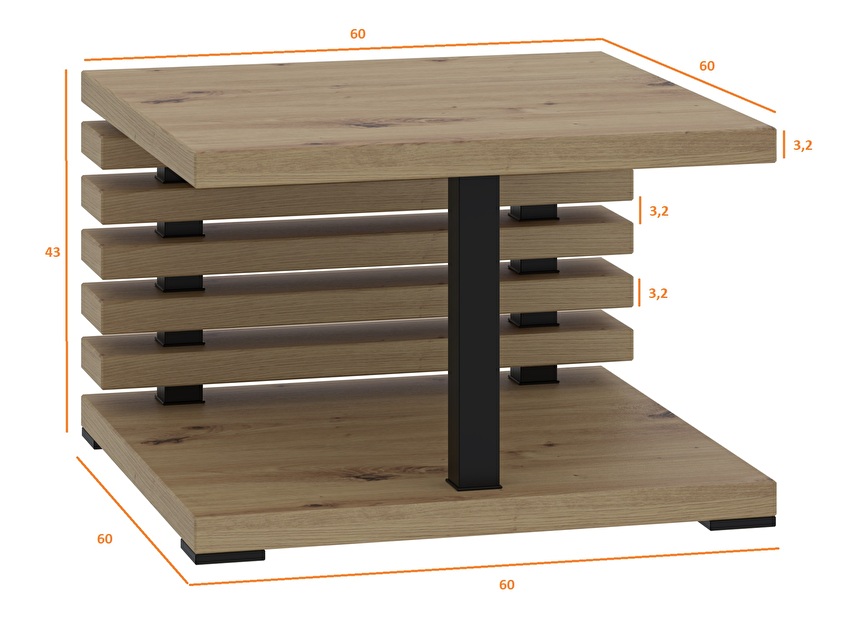 Konferenční stolek Kyram 2 (artisan)