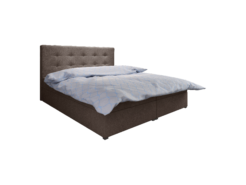 Manželská postel Boxspring 140 cm Fade 1 Comfort (hnědá) (s matrací a úložným prostorem)
