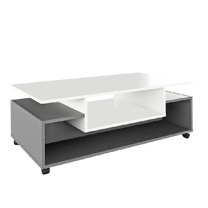Konferenční stolek Dalo (bílá + grafit)