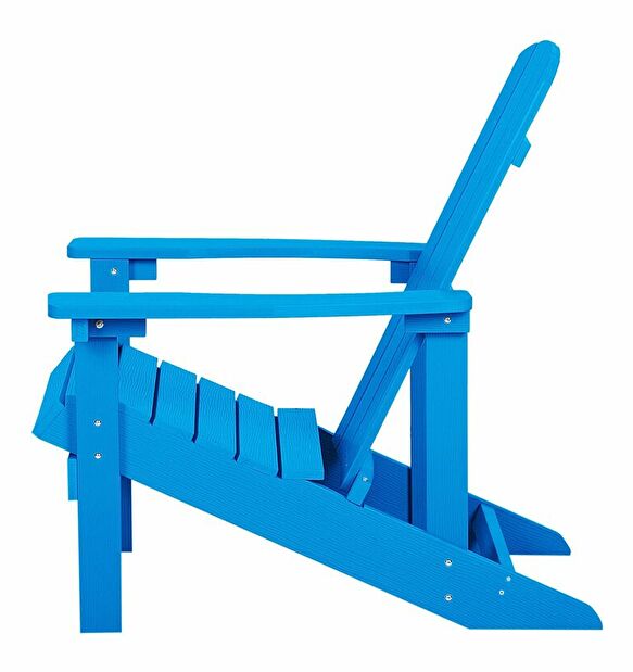 Zahradní židle s podnožkou Adack (modrá)