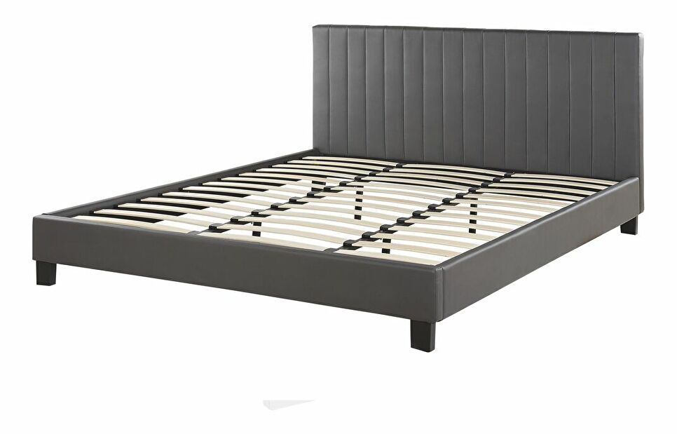 Manželská postel 180 cm PARASO (šedá) (s roštem)