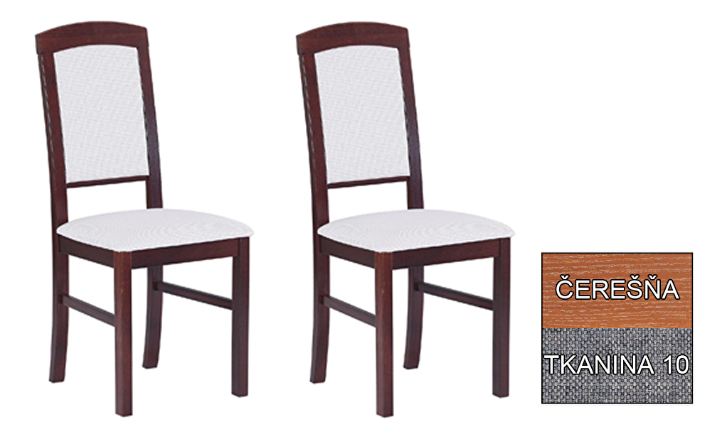 Set 2 ks. jídelních židlí Avis (třešeň + tkanina 10) *výprodej