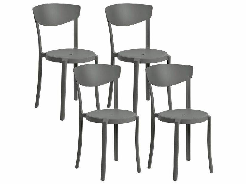  Set 4 ks jídelních židlí Valkyrja (tmavě šedá)