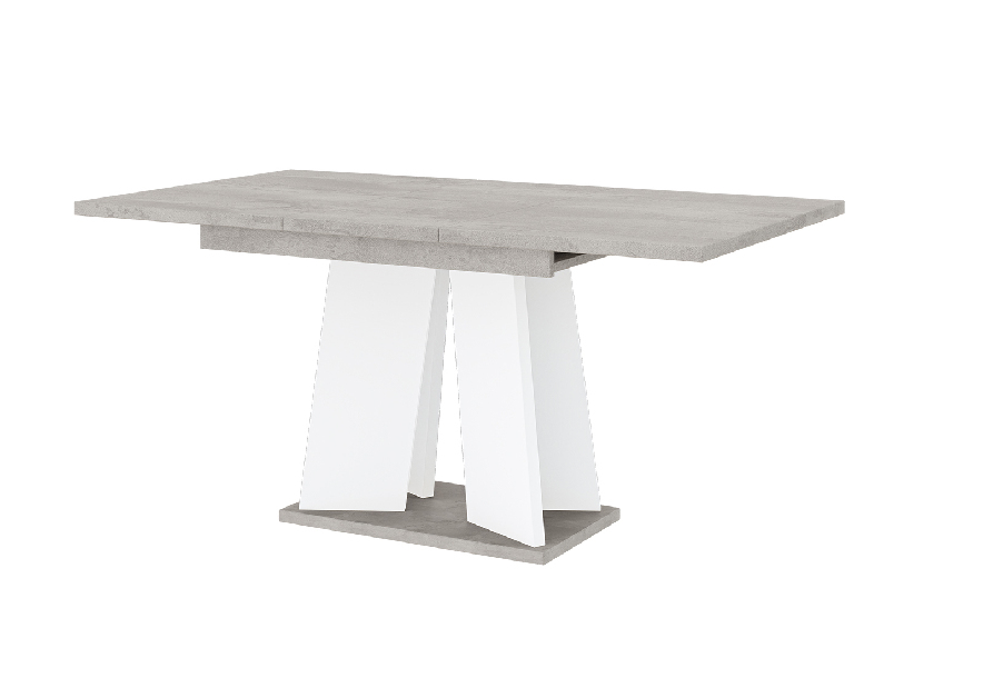 Jídelní stůl Mulnu (světle šedá + bílá) (pro 4 až 6 osob)