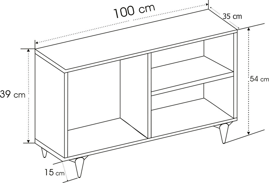 TV stolek/skříňka Zinedine (Antracit)