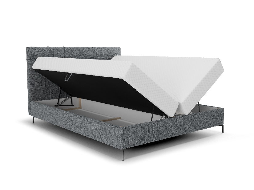 Jednolůžková postel 120 cm Infernus Bonell (tmavě šedá) (s roštem, s úl. prostorem)