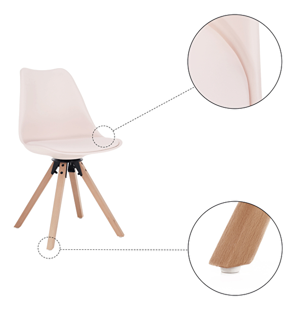 Otočná židle Dolena (perlová ekokůže)
