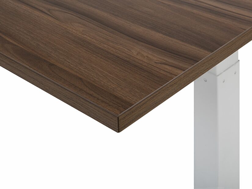 Psací stůl Upgo (tmavé dřevo) (manuálně nastavitelný)