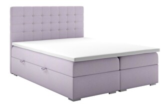 Manželská postel Boxspring 180 cm Clady (světlofialová) (s úložným prostorem)
