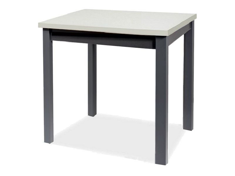 Jídelní stůl Alfred (bílá matná + černá) (pro 4 osoby)