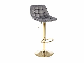 Barová židle Harriet (zlatá + tmavě šedá)