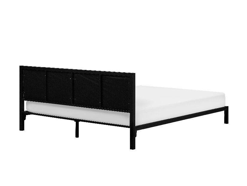 Manželská postel 180 cm CAMAR (s roštem) (černá)