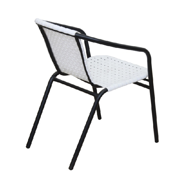 Zahradní židle Brittaney (bílá + černá)