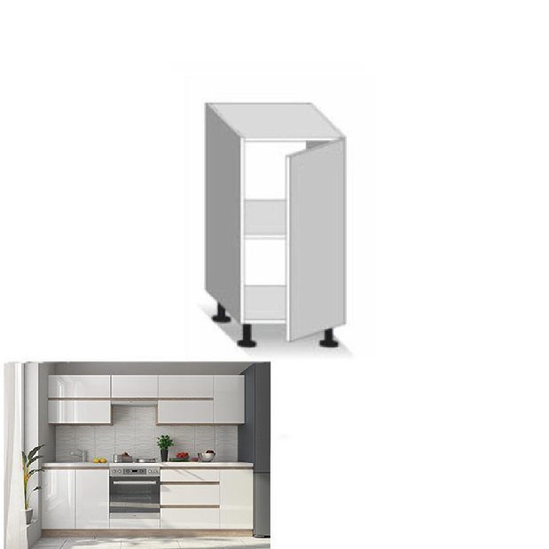 Dolní kuchyňská skříňka D40 Lilouse (bílá + sonoma) *výprodej